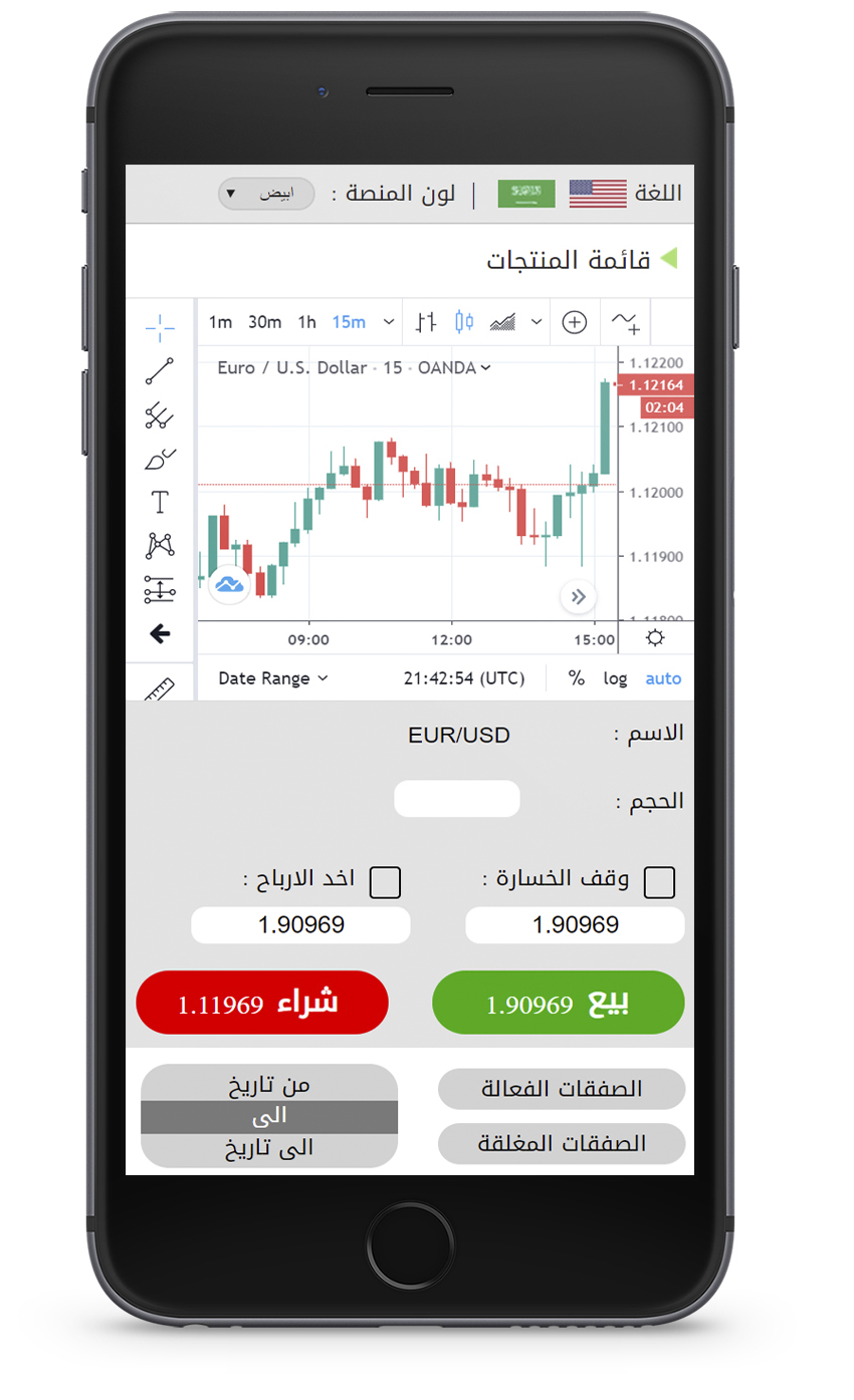 تطبيق التداول للايفون والاندرويد